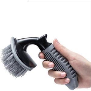 Car Tire Brush, Car Detailing Wheel Cleaning Brush, Wheel & Rim Brush for Car Rim, Easy Scrubbing for Car, Truck, SUV & Motorcycle, Gray