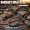 6 Pack Heavy Duty Braided Paracord Lanyard for ID Badges