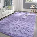 Pettop Fluffy Lavender Purple Rug for Bedroom Living Room, 6x9 Feet Super Soft Shaggy Plush Fuzzy Rugs for Girls Kids Boys, Non-Slip and Washable Rug for Nursery Classroom, Carpet for Rooms Decor