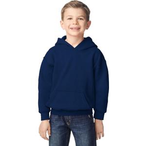 Gildan Youth Hoodie Sweatshirt, Style G18500B (X-Large, Navy)