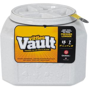 Gamma2 Vittles Vault Dog Food Storage Container with Airtight Lid, holds up to 10-15 Pounds of Dry Pet Food, Cat Kibble and Bird Feed, BPA Free, Made in USA