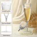 36PCS Clear Champagne Flutes Plastic - 6 OZ Disposable Plastic Champagne Flute, Clear Wine Glasses Reusable Plastic Cocktail Cups for Home Daily Life Party Birthday Wedding Toasting