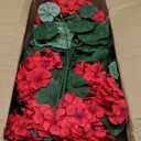 Hananona 12 Pcs Artificial Geranium Flowers for Outdoors Geranium Silk Red Flowers Outdoor UV Resistant Garden Plants Faux Flower for Christmas Home Kitchen Table Centerpieces Decor (12, Red)