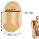 Aimto Wooden Wall Vase Set of 2, Bamboo Boho Wall Decor Planters Holder for Indoor Plants, for Entryway, Hallway, Bathroom, Living Room, Dining Room
