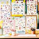 Slapaflife Planner Stickers (24 Page, 1000+ Stickers, Multicolor, Paper, Vintage Style, Holiday & Seasonal Themed, Planner & Scrapbook Accessories)