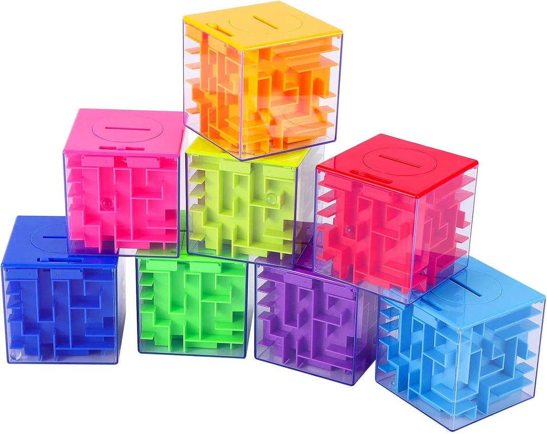 8PACK Money Maze Puzzle Box, Twister.CK Unique Money Gift Holder Box, Fun Maze Puzzle Games for Kids and Adult Birthday