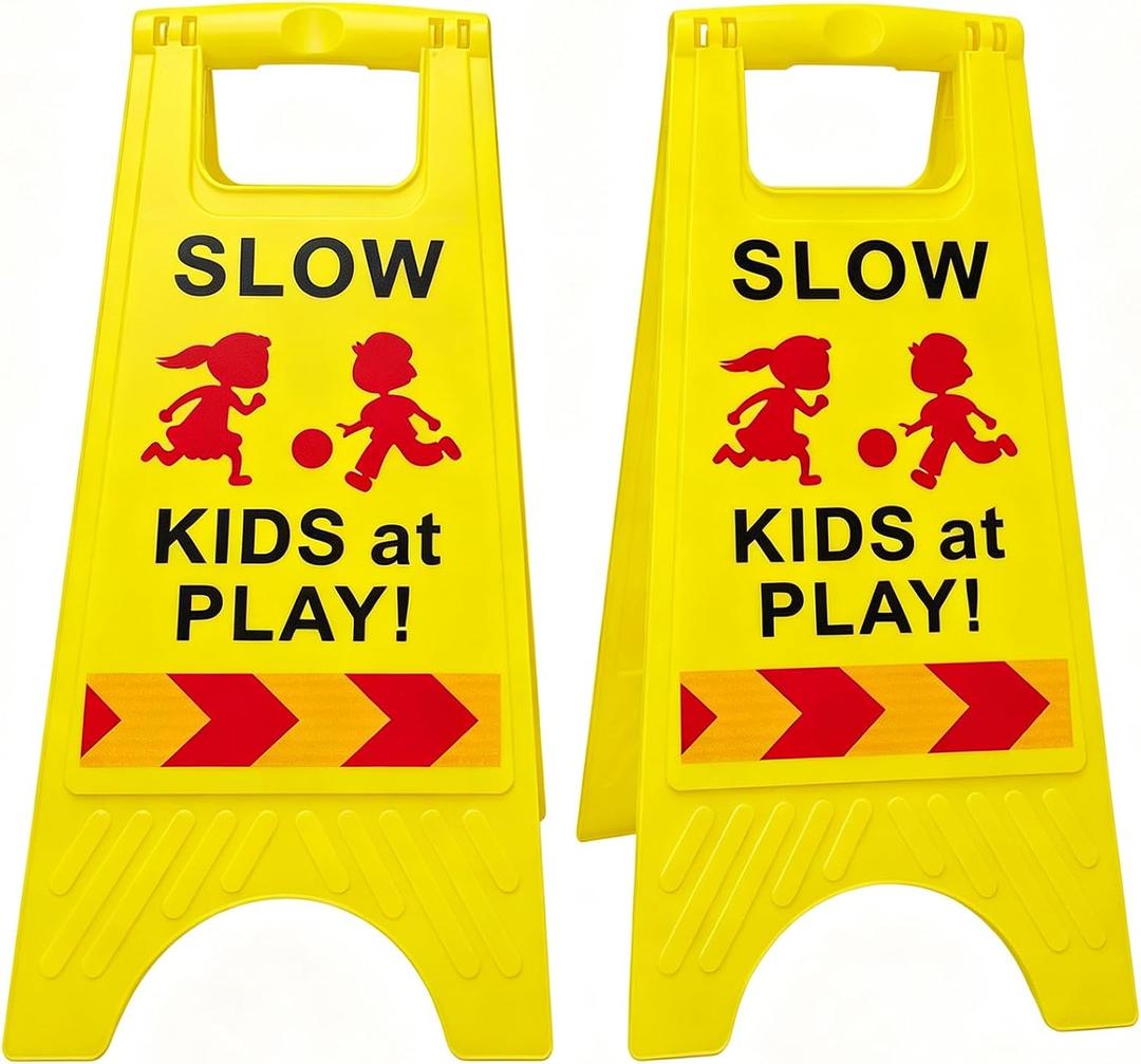 Children at Play Safety Signs for Street Slow kids Playing Sign, Medium