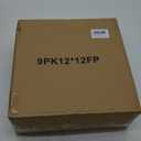 12x12 Picture Frame Set of 9, Display Pictures 8x8 with Mat or 12x12 without Mat, Multi Collage Gallery Square Photo Frames for Wall or Tabletop, White