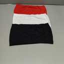 Womens Tube Tops Summer Bandeau Casual Crop Top Going Out Strapless Tank Basic Short Shirt (One Size, 3 Pieces Black, White, Red)