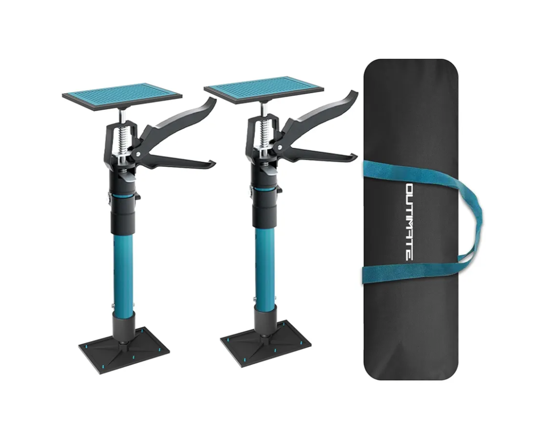 Adjustable Support Pole, Cabinet Jacks for Installing Cabinets, Telescoping Support Poles Range from 13.8'' to 24.6'' Third Hand Tool for Installation, 132 LB Capacity, 2 Packs