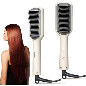 Hair Straightening Brush Comb, Electric Hair Straightener Hot Comb Professional Electric Hairs Accessories Brush for Teen Girl Woman Gifts Hair Straightening Brush Comb, Electric Hair Straightener Hot Comb Professional Electric Hairs Accessories Brush for Teen Girl Woman Gifts