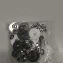 Universal Toilet Seat Hinge Bolts Kit, Heavy Duty Toilet Bolts, Waterproof Stainless and Rubber Washers Gaskets with Extra Long Nut White Plastic Down Lock Screw for Fastening (Silver) (4)