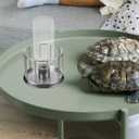 Toyvian Mini Turtle Water Feeder Stainless Steel Splash-Proof Reptile Feeding Basin 4.5 Inch Compact Water Dispenser for Land Turtles and Small Reptiles