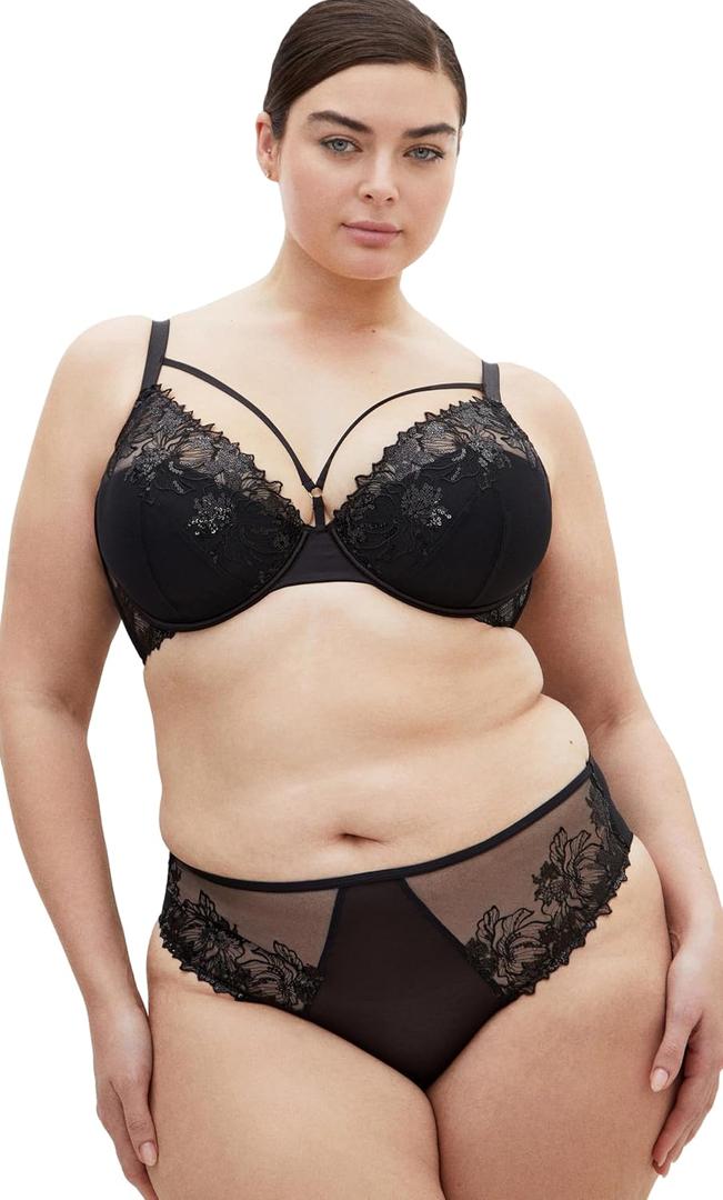 City Chic Women's Plus Size Bra - Tara Plunge Contour, 38D 