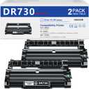DR-730 Drum Unit (2-Pack, Black) Replacement for Brother DR730 Compatible with MFC-L2710DW MFC-L2750DW HL-L2395DW HL-L2370DW HL-L2350DW HL-L2390DW DCP-L2550DW Printers | Not Toner