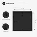 Picrit 12x12 Picture Frame Set of 2, Solid Wood and Black Backboard, Displays 8x8 with Mat or 12 x 12 Without Mat, Wall Mounted, Multi-Piece Wall Gallery Photo Frames for Home Decor, Black Wood Grain