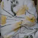 Dinjoy Quilt Set Queen Cute Floral Bedspread Coverlet Yellow Flower Quilts Microfiber Lightweight Summer Bedding Sets Reversible Soft Quilted Bed Cover for All Season(96"x90")