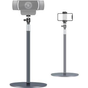 Nycetek Webcam Stand, Light Stand Tripod with 360° Rotatable Ballhead for DSLR Camera, Ring Light, Webcam, Desktop Tripod for Video Recording, Shooting, Game Streaming, YouTube