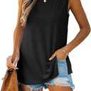 Imily Bela Womens Loose Fit Casual Flowy Tank Tops Crewneck Trendy Sleeveless Side Split Summer Tops Clothes Outfits 2025, XXL