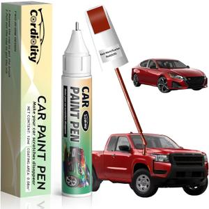 A20 Red Alert/Scarlet Red Touch Up Paint for Nissan, Color Accurate Car Paint Scratch Repair Pen, Quick & Easy Fix Automotive Chips and Nicks