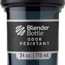 BlenderBottle Shaker Bottle Pro Series Perfect for Protein Shakes and Pre Workout, 24-Ounce, Black