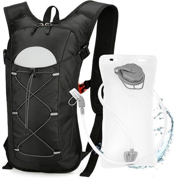 Hydration Backpack with 2L Water Bladder – Lightweight & Durable for Running, Hiking, Biking – Adjustable Fit for Men, Women, Youth