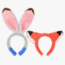 2 PCS Bunny and Fox Ears Headdband-Halloween Christmas Festival Theme Party Cosplay Costume Accessory for Kids and Adults