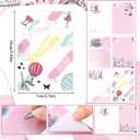 Gilprop 24 Pcs Paris Gifts Set Paris Notepads with Pens Cute Self Stick Notes Pens for Lover Sticky Notes Ballpoint Bulk for Traveler Birthday Party Gifts(Pink)