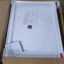 DreamLine SlimLine 36 in. D x 54 in. W x 2 3/4 in. H Center Drain Single Threshold Shower Base in White, DLT-1136540