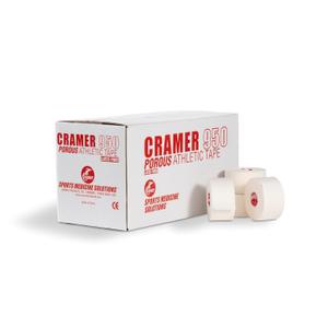 Cramer 950 Premium White Athletic Tape for Ankle, Wrist, and Injury Taping, Helps Protect and Prevent Injuries, Promotes Faster Healing, Bulk Case of AT Tape, .75" x 10 yds, 18 Rolls
