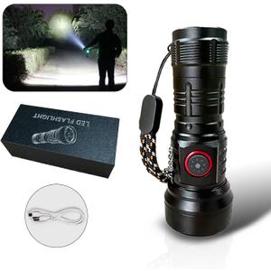 Mini Flashlights High Lumens Rechargeable, Super Bright Flashlight, Mini Flashlights for EDC Carry, Tactical Flashlight Waterproof Handheld Flash Light LED Flashlight for Emergencies, Camping, Hiking