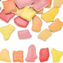 PATIKIL 250g/0.55LB Irregular Ceramics Mosaic Tiles, 0.79"-1.57" Mosaic Stained Tile Broken Porcelain Pieces Stones Bulk for DIY Craft Making Vases Home Decoration, Red Yellow
