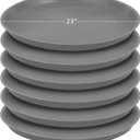 Eccliy 6 Pack Plastic Plant Saucer Heavy Duty Planter Saucers Large Plant Pot Saucers Plastic Water Trays for Indoors and Outdoors Flower Plant Plant Drip (Gray,23 Inch)
