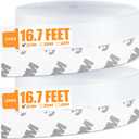 33.5 Ft Weather Stripping Door Seal Strip, Silicone Tape for Draft Stopper, Self Adhesive Shower Door Bottom Seal and Insulation Strip for Door Frame, Windows and Glass Gaps (Transparent, 25+25mm)