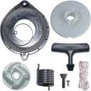 AUMEL 540057502 Recoil Starter Kit for Husqvarna 140 340 345 435 440 445 450E Chainsaw Parts with Pulley Spring Grip Rope fits Replacement Parts 505647301 537423201