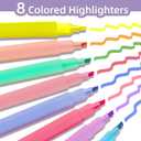 5 x Aesthetic Cute Pastel Highlighters Set, 8 Pcs Bible Highlighter, Highlighter Assorted Colors, Bible Highlighters and Pens No Bleed, Chisel Tip, Candy Colors, No Bleed Bibles Assorted Colors
