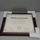 GraduationMall 8.5x11 Certificate Diploma Frame,Solid Wood & UV Protection Acrylic,Cherry Finish with Gold Trim