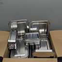 Umigy 8 Pcs Stainless Steel Food Containers 550/850/1400/2400 ml Metal Bento Lunch Box Stainless Steel Food Storage Containers, Lockable Clips to Leak Proof, Reusable Dishwasher Snack Boxes for Work