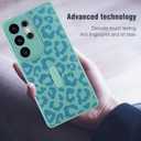 MOWIME Magnetic for Samsung Galaxy S25 Ultra Case with Finger Strap, Compatible with Magsafe, Cheetah Print Pattern Women Girls, Slim Shockproof Soft TPU Case for Galaxy S25 Ultra 6.9 Inch, Green