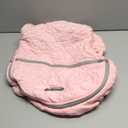 Blissful Diary Baby Car Seat Cover, Extra Large Mesh Window, Breathable Muslin Cotton, Infant Windproof Canopy-Dusty Pink
