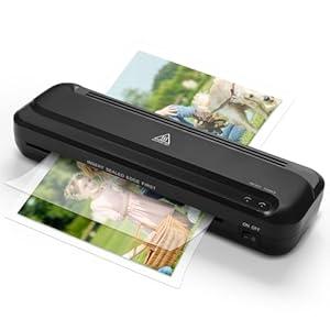 CAREGY 9-Inch Thermal Laminator Machine for Documents and Photos, Easy to Use for Office, School, Business and Home- Black