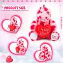 Kasyat Valentine Gift 12' Big Dinosaur Stuffed with Heart Cute Plush Animal Valentine Soft Dinosaur Romantic Gift Adorable Home Decoration for Birthday Anniversary Girlfriend Boyfriend Women Lover