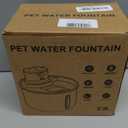 Wireless Cat Water Fountain Cordless Stainless Steel Cat Fountain Battery Operated 74oz/2.2L Rechargeable Automatic Pet Water Fountain for Cats Indoor