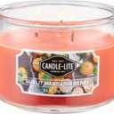 CANDLE-LITE Scented Sunlit Mandarin Berry Fragrance, One 10oz. 3-Wick Aromatherapy Candle with 20-40 Hours of Burn Time, Orange Color, 10 oz. Jar