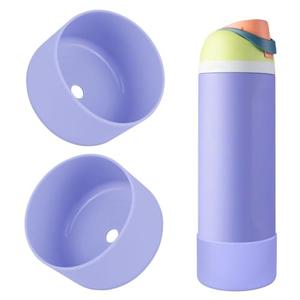 BKBY 2PCS Silicone Water Bottle Boot, Compatible with Owala 24oz 32oz 40oz, Protective Anti-Scratch & Anti-Dent No Noise Sleeve Cover for FreeSip/Twist/Flip Water Bottles (Retro Boardwalk, 24oz)