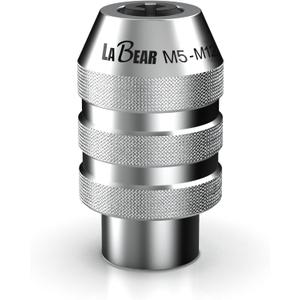 LABEAR - 3/8-Inch Drive Adjustable Tap Socket, Interchangeable Tap Chuck Adapter for Metric M5-M12 Taps, Cr-V Steel Tap Holder for Ratchet Wrenches, T-Handles, Reamers & Screw Extractors