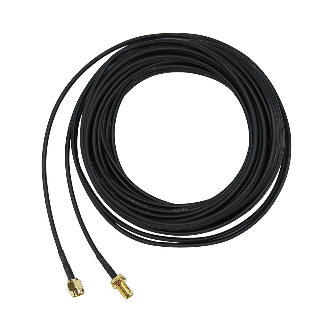 SMA Extension Cable 33ft, SMA Male to Female Low Loss RG174 Coaxial Cable Extender for SDR, Wireless Security Camera, Network System, GPS LTE 4G 5G WiFi Radio Antennas