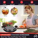 Chicken Shredder Large | Meat Shredder for Effortless Meat Shredding | Manual chicken Shredder tool twist for Kitchen | Shred Chicken, Beef, & More with Ease | Durable & Easy-to-Clean (Black)