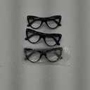 Viseng Womens Oversized Cateye Reading Glasses Blue Light Computer Glasses Stylish Reader (+2.0) (A2-3 Pack Mix Color)
