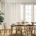 Natural Linen 102 Inch Curtains 72 Inch Width for Living Room Divider Light Filtering Semi Sheer Extra Wide Patio Curtains for Sliding Door Balcony Floor to Ceiling Window 72x102 1 Panel